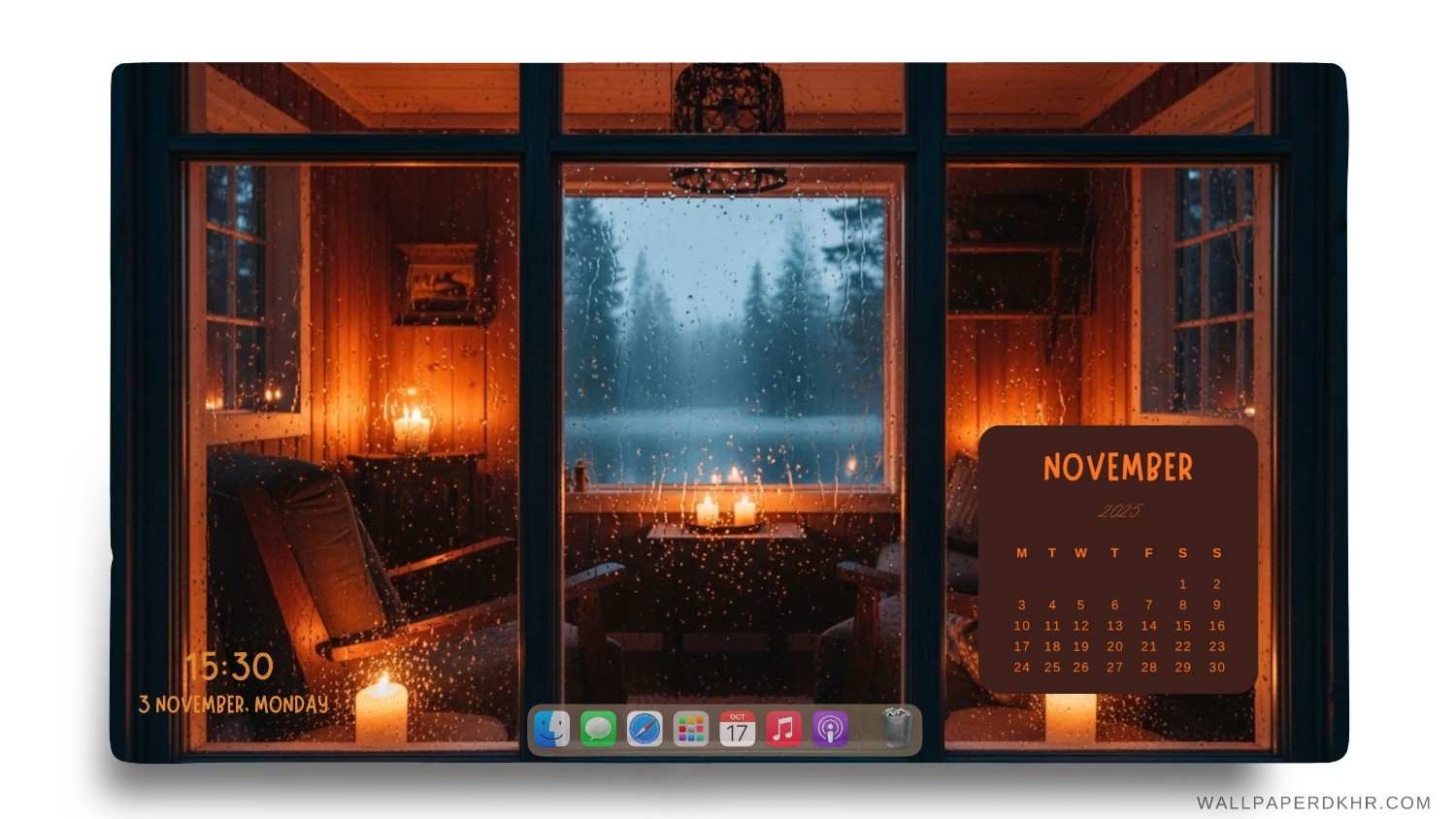 November 2025 calendar wallpaper