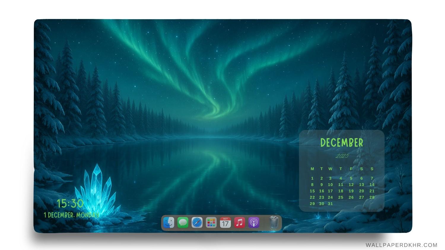 December 2025 Calendar Desktop Wallpaper