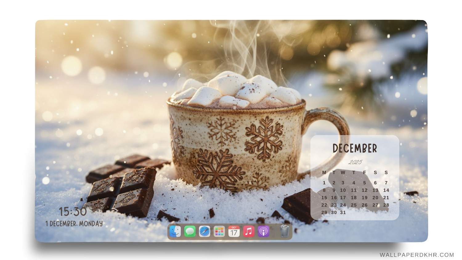 December 2025 Calendar Desktop Wallpaper