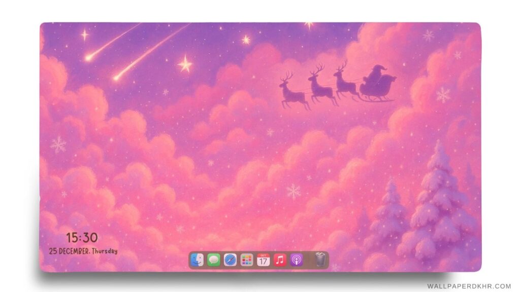 Pink Christmas Wallpaper