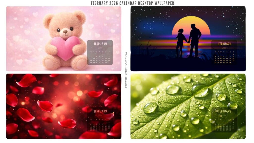 February 2026 Calendar Desktop Wallpaper