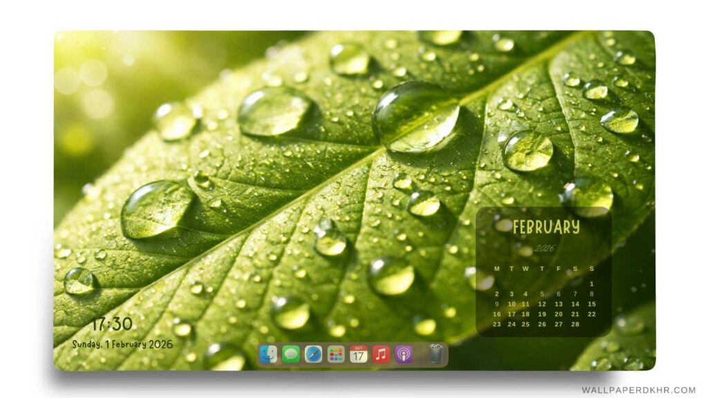 February 2026 Calendar Desktop Wallpaper 