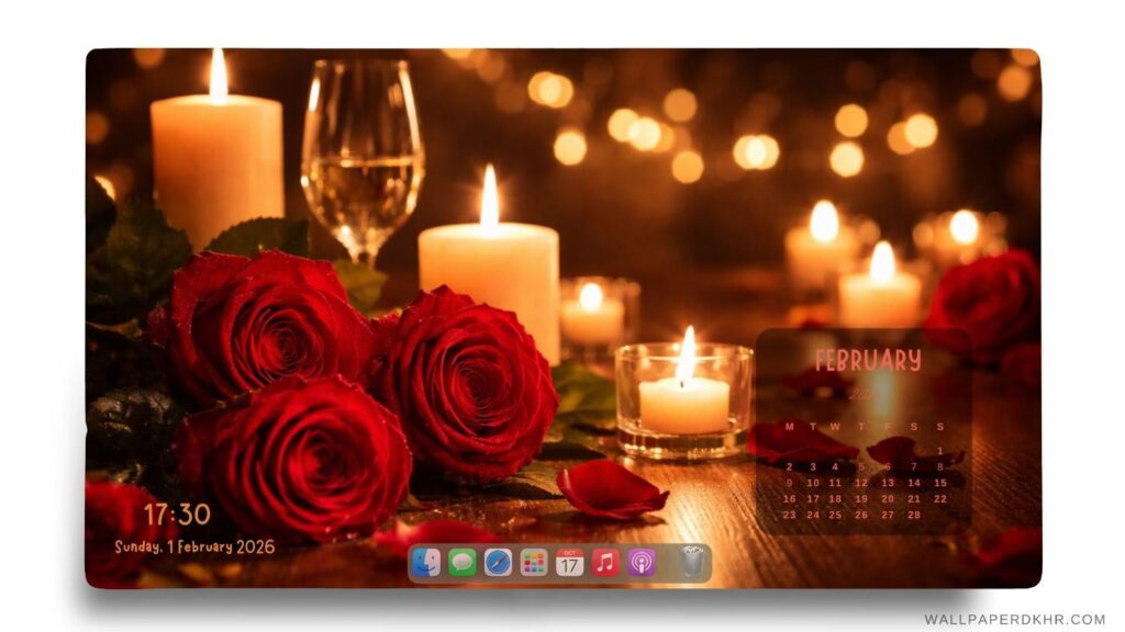 February 2026 Calendar Desktop Wallpaper 