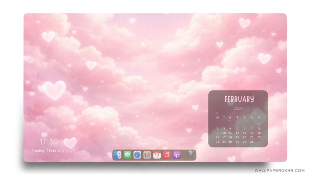 February 2026 Calendar Desktop Wallpaper 