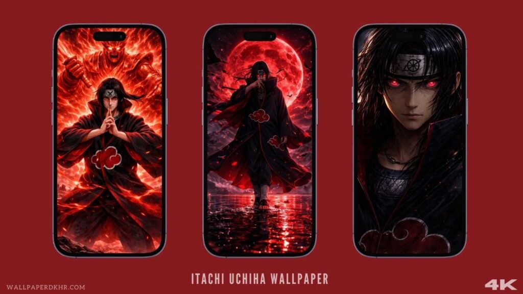 Itachi Uchiha Wallpaper iPhone & PC– Red Moon Anime