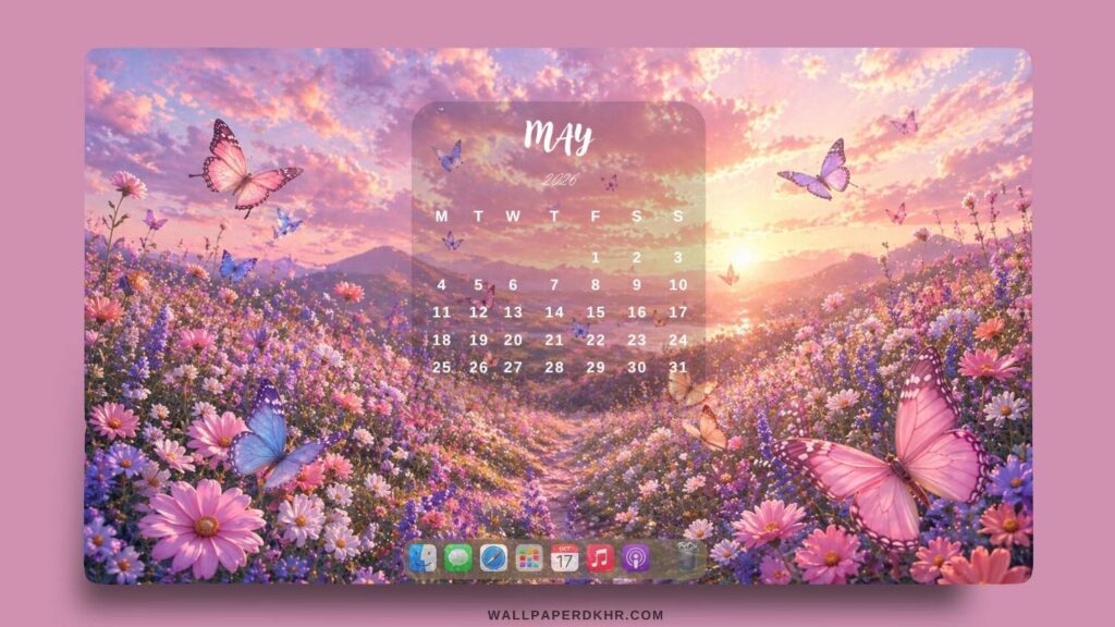 May 2026 Calendar Desktop Wallpaper